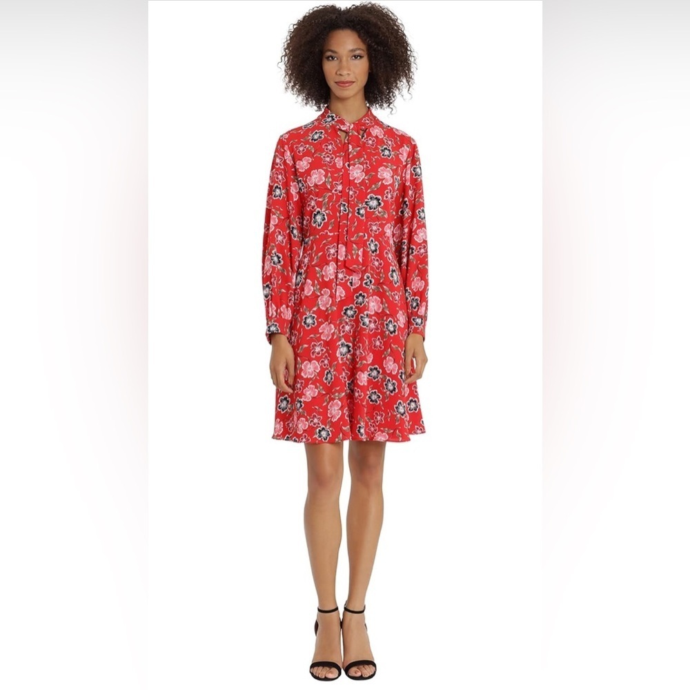Maggy London Women's “Isla” Long Sleeve Floral Mini Dress Size 12P